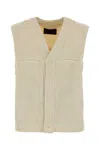 Lemaire Sand Canvas Vest In Brown