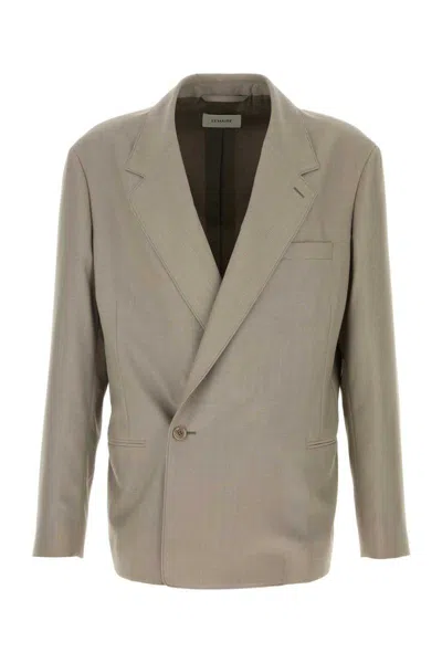 Lemaire Tailored Jersey Blazer Long Sleeve Design In Green