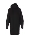 Lemaire Raincoat Jacket With High Neck And Hood In Black