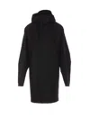 Lemaire Raincoat Jacket With High Neck And Hood In Black