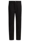 Lemaire High-waisted Black Denim Pants With Straight-leg Silhouette In Black