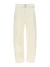 Lemaire Twisted Belted Pants Jeans In White