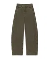 Lemaire Jeans With Belt Loops In Green