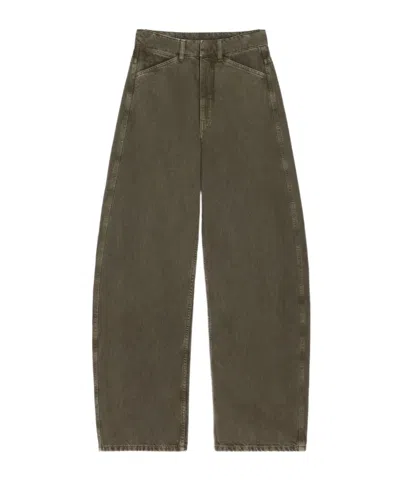 Lemaire Jeans With Belt Loops In Green