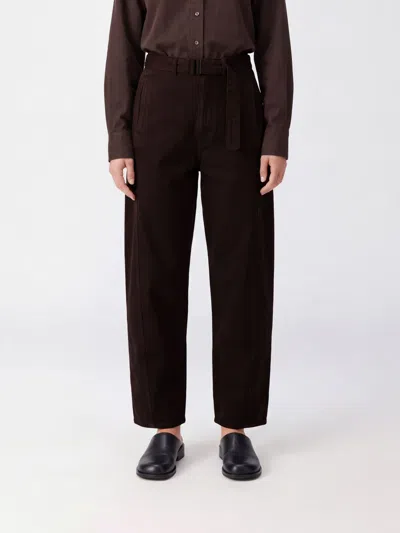Lemaire Jeans Woman Color Denim In Brown