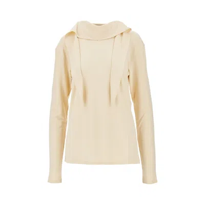 Lemaire Jersey Crepe Foulard Top In Neutral