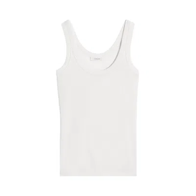 Pre-owned Lemaire Jersey Rib Tank Top 'light Cream' | Women's Size M In White