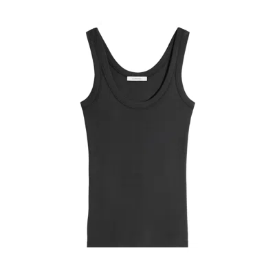 Pre-owned Lemaire Jersey Rib Tank Top 'squid Ink' | Black | Women's Size S