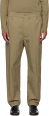 Lemaire Khaki Carrot Trousers In Gr619 Light Olive