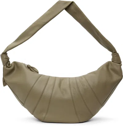 Lemaire Khaki Large Croissant Bag In Gr641 Dusty Khaki