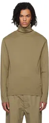 Lemaire Khaki Long Sleeve Turtleneck In Bg249 Green Beige