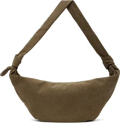 Lemaire Khaki Xl Croissant Bag In Bg003 Sisal