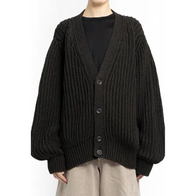 Lemaire Knit Cotton Cardigan Men In Brown