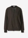 Lemaire Buttoned Cardigan Long Sleeves In Brown