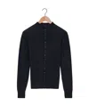 Lemaire Knitted Crewneck Cardigan In Black