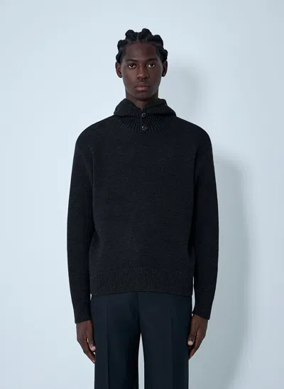 LEMAIRE KNITTED HOODED SWEATSHIRT