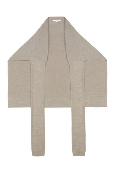 Lemaire Knitted Scarf Made Of Wool In Neutral