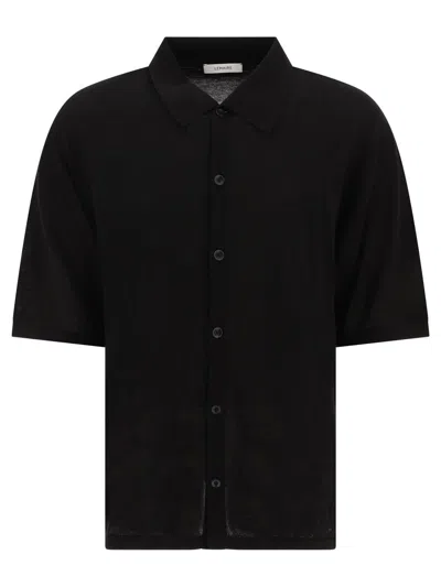 Lemaire Knitted Shirt In Black