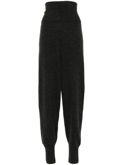 Lemaire Knitted Track Pants In Grey