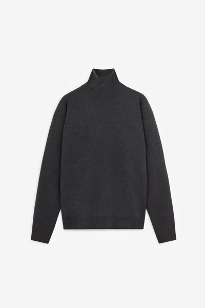 Lemaire High Neck Sweater Knitwear In Gray