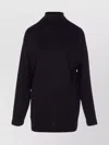Lemaire Relaxed Mock Neck Long Sleeves Top In Black