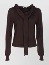 Lemaire Knitwear With Attached Scarf And Button Detail In Multi