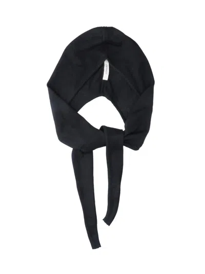 Lemaire Knottable Wool Balaclava In Black