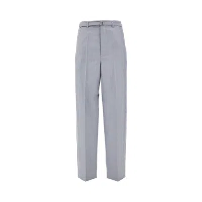 Lemaire L-blend Pants With Belt In Blue