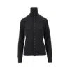 Lemaire Gray Buttoned Fitted Cardigan In Black