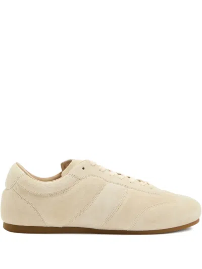Lemaire Lace-up Leather Sneakers In Brown
