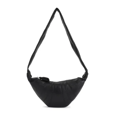Lemaire Lack Grained Goat Leather Bag In Black