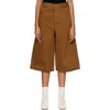 Lemaire Brown Patch Denim Shorts