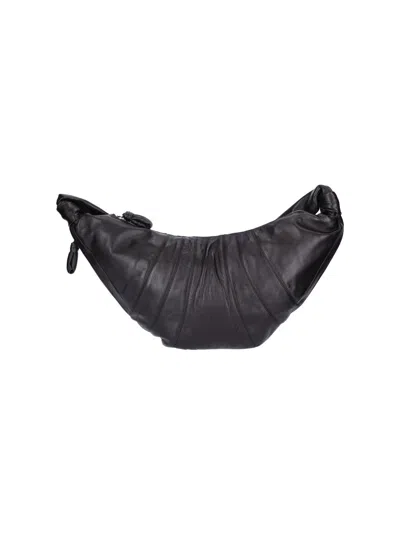 Lemaire Lamb Leather Bag With Cotton Lining In Brown