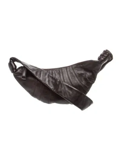 Pre-owned Lemaire Lambskin Croissant Small In Brown