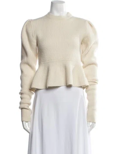 Pre-owned Lemaire Lambswool Mock Neck Sweater In Neutrals