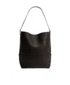 Lemaire Large Belted Tote Bag In Brown