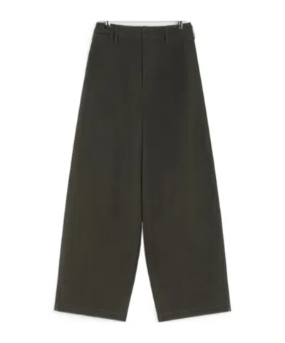 Lemaire Piped-pocket Trousers In Brown