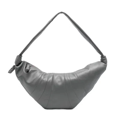 Lemaire Large Croissant Bag In Gray