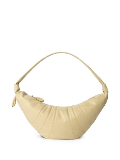Lemaire Large Croissant Bag In Leather In Yellow