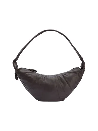 Lemaire Large Croissant Bag Soft Grained Leather Dark Choc