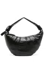Lemaire Black Large Croissant Shoulder Bag In Brown