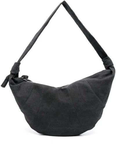 Lemaire Large Croissant Shoulder Bag In Grey