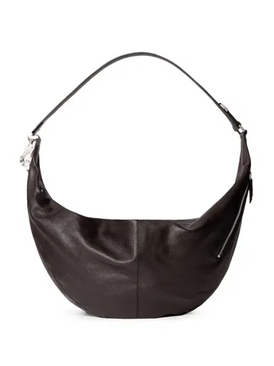 Lemaire Large Quiver Clip Bag In Leather In Brown