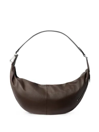 Lemaire Large Quiver Clip Bag In Leather In Brown