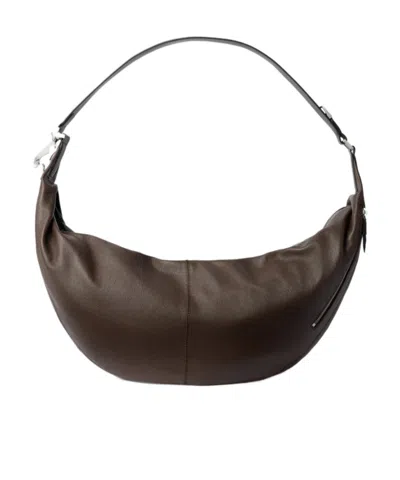 Lemaire Large Quiver Clip Bag In Leather In Cherrywood