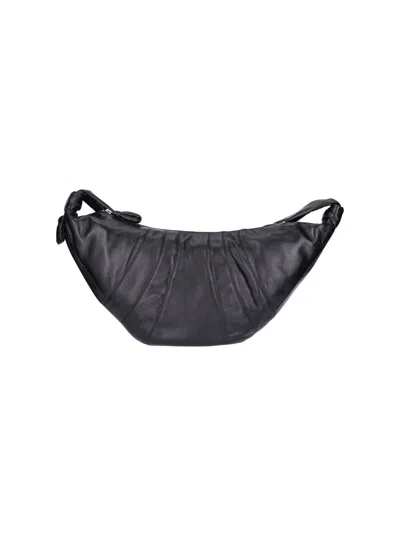 Lemaire Large Shoulder Bag "croissant" In Black