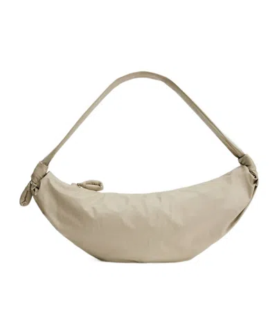 Lemaire Large Soft Croissant Leather Shoulder Bag In Brown