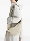 Lemaire Large Soft Croissant Leather Shoulder Bag In Neutral