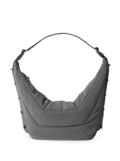 Lemaire Large Soft Game Bag In Nylon Canvas In Grey