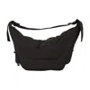 Lemaire Large Soft Game Crossbody - Nylon - Brown In Black